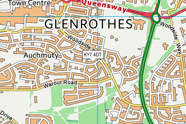 KY7 4DT map - OS VectorMap District (Ordnance Survey)