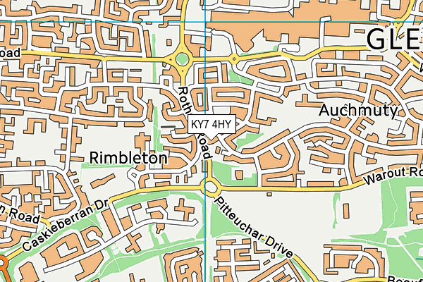 KY7 4HY map - OS VectorMap District (Ordnance Survey)