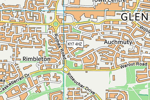 KY7 4HZ map - OS VectorMap District (Ordnance Survey)