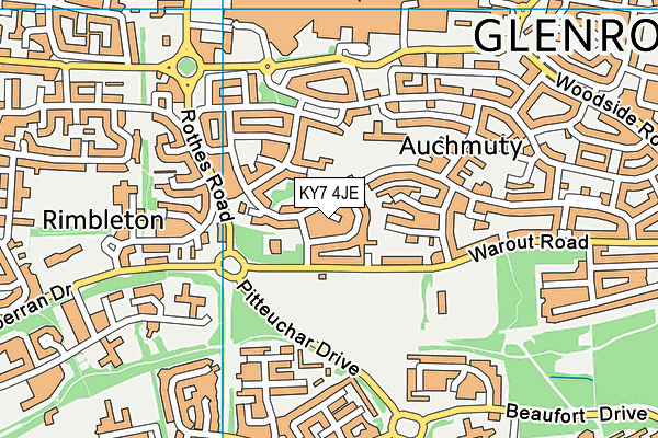KY7 4JE map - OS VectorMap District (Ordnance Survey)