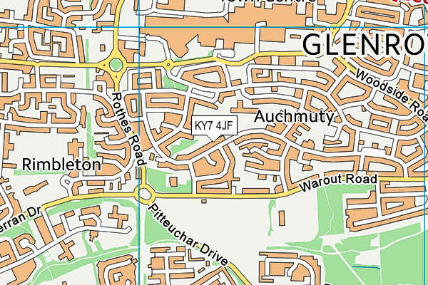 KY7 4JF map - OS VectorMap District (Ordnance Survey)