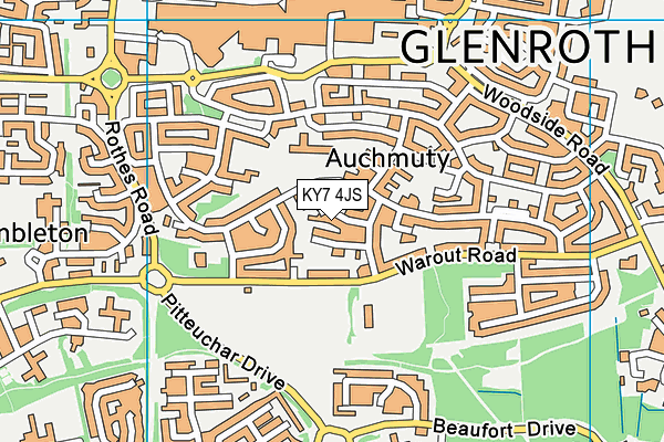 KY7 4JS map - OS VectorMap District (Ordnance Survey)