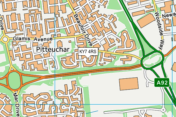 KY7 4RS map - OS VectorMap District (Ordnance Survey)