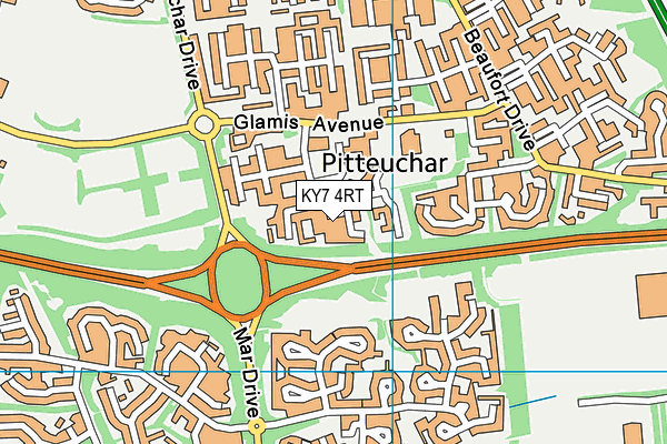 KY7 4RT map - OS VectorMap District (Ordnance Survey)