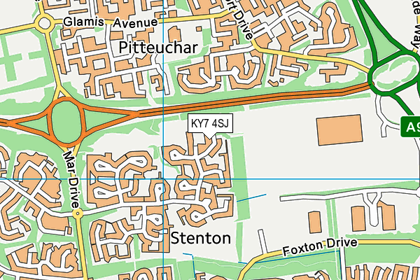 KY7 4SJ map - OS VectorMap District (Ordnance Survey)