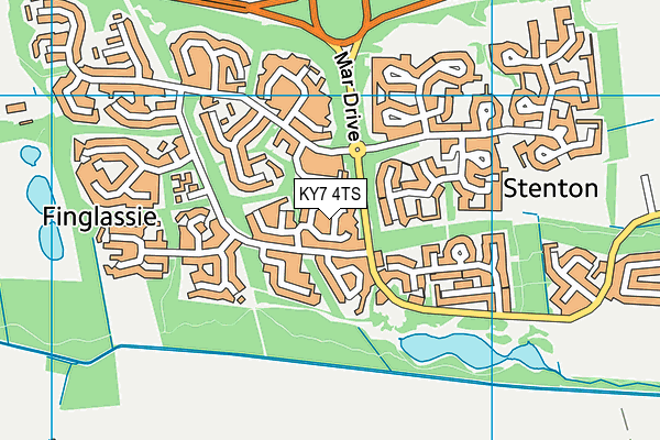 KY7 4TS map - OS VectorMap District (Ordnance Survey)