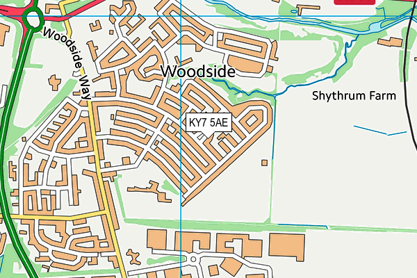 KY7 5AE map - OS VectorMap District (Ordnance Survey)