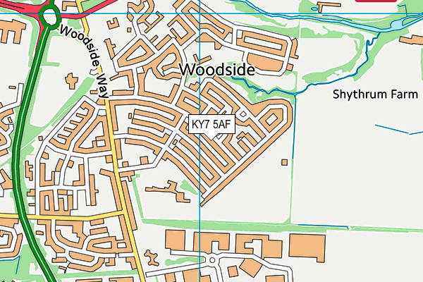 KY7 5AF map - OS VectorMap District (Ordnance Survey)