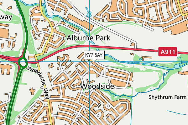 KY7 5AY map - OS VectorMap District (Ordnance Survey)