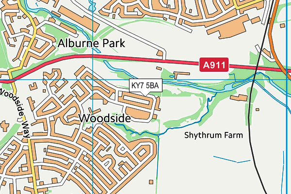 KY7 5BA map - OS VectorMap District (Ordnance Survey)