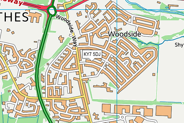 KY7 5DJ map - OS VectorMap District (Ordnance Survey)