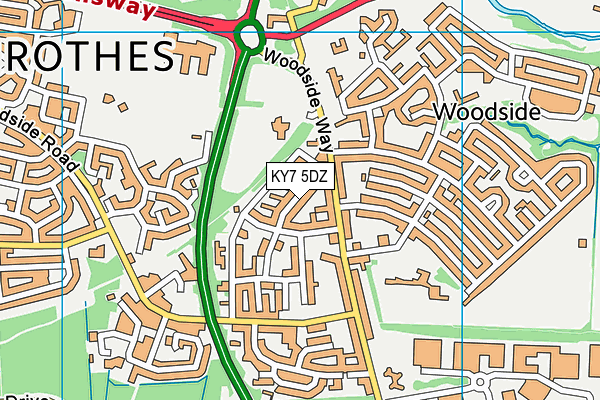 KY7 5DZ map - OS VectorMap District (Ordnance Survey)