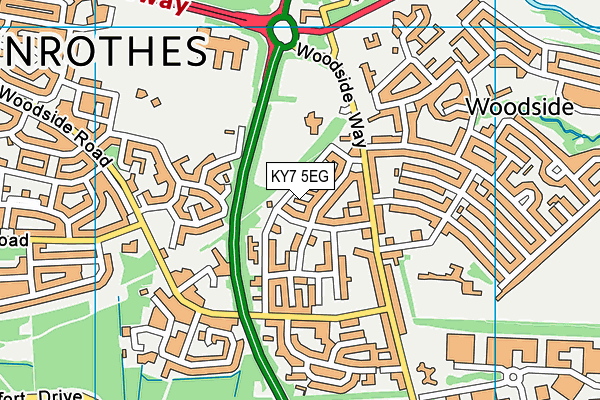 KY7 5EG map - OS VectorMap District (Ordnance Survey)