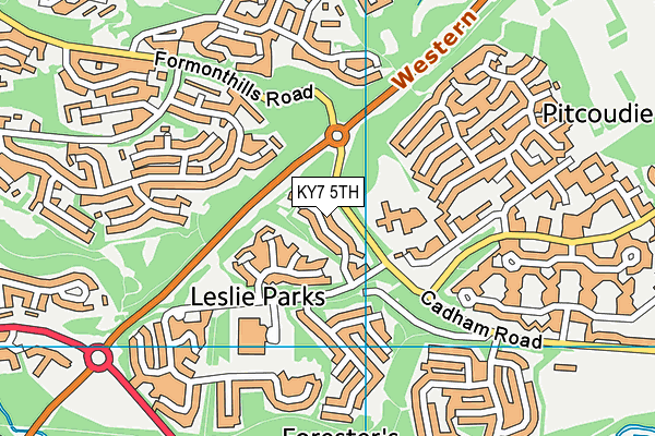 KY7 5TH map - OS VectorMap District (Ordnance Survey)