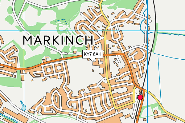 KY7 6AH map - OS VectorMap District (Ordnance Survey)