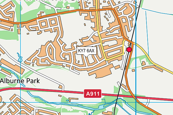 KY7 6AX map - OS VectorMap District (Ordnance Survey)