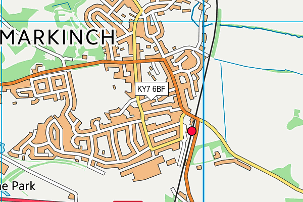KY7 6BF map - OS VectorMap District (Ordnance Survey)