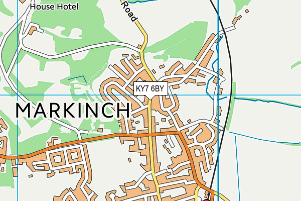 KY7 6BY map - OS VectorMap District (Ordnance Survey)