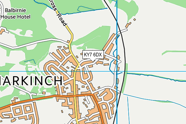 KY7 6DX map - OS VectorMap District (Ordnance Survey)