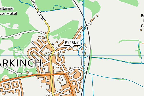 KY7 6DY map - OS VectorMap District (Ordnance Survey)