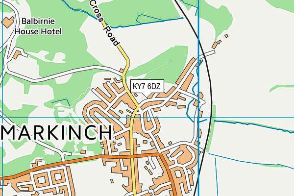KY7 6DZ map - OS VectorMap District (Ordnance Survey)