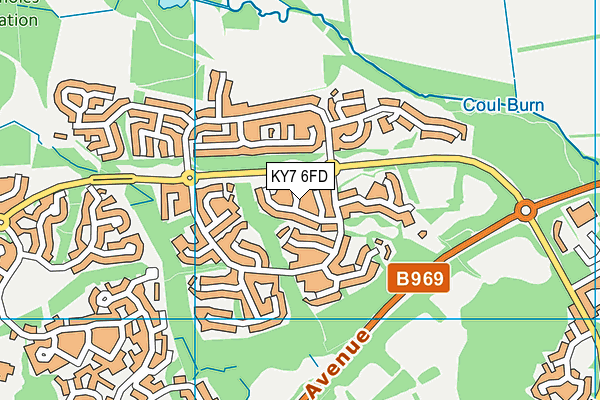 KY7 6FD map - OS VectorMap District (Ordnance Survey)
