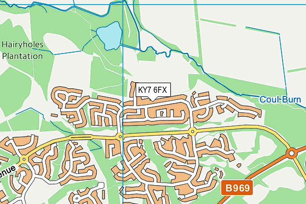KY7 6FX map - OS VectorMap District (Ordnance Survey)