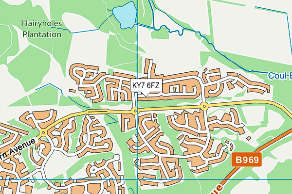 KY7 6FZ map - OS VectorMap District (Ordnance Survey)