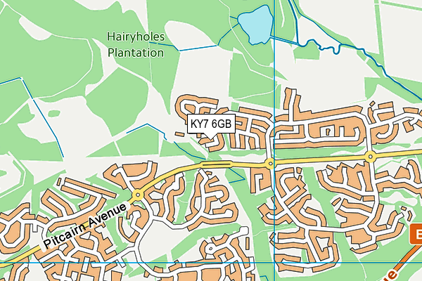 KY7 6GB map - OS VectorMap District (Ordnance Survey)