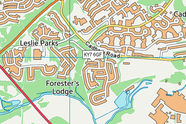KY7 6GF map - OS VectorMap District (Ordnance Survey)