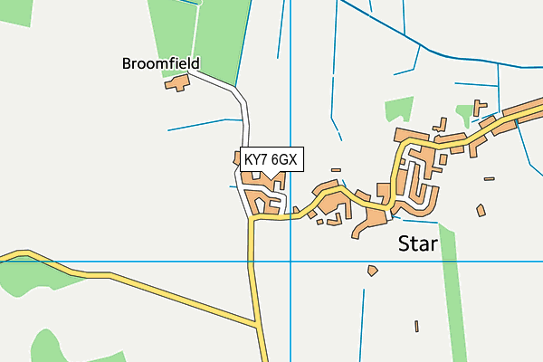 KY7 6GX map - OS VectorMap District (Ordnance Survey)