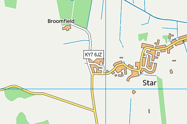 KY7 6JZ map - OS VectorMap District (Ordnance Survey)
