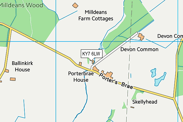 KY7 6LW map - OS VectorMap District (Ordnance Survey)