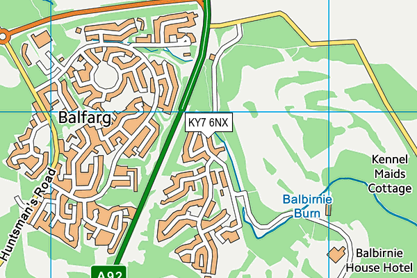 KY7 6NX map - OS VectorMap District (Ordnance Survey)
