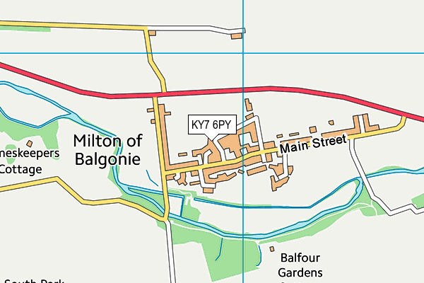 KY7 6PY map - OS VectorMap District (Ordnance Survey)