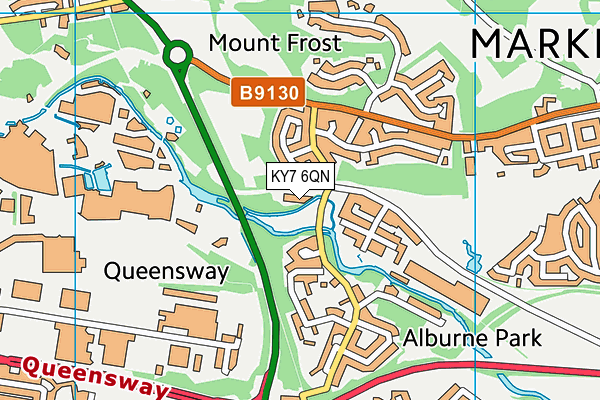 KY7 6QN map - OS VectorMap District (Ordnance Survey)
