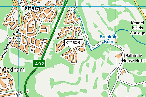 KY7 6QR map - OS VectorMap District (Ordnance Survey)