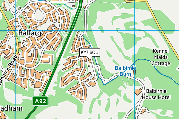 KY7 6QU map - OS VectorMap District (Ordnance Survey)