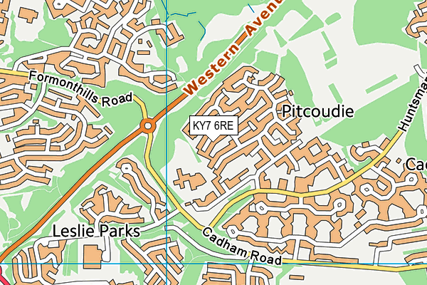 KY7 6RE map - OS VectorMap District (Ordnance Survey)