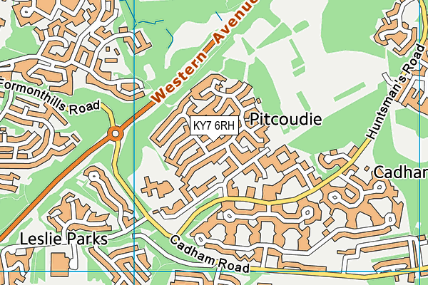 KY7 6RH map - OS VectorMap District (Ordnance Survey)