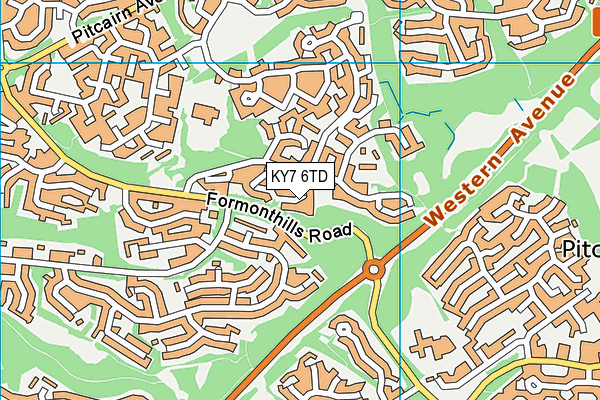 KY7 6TD map - OS VectorMap District (Ordnance Survey)