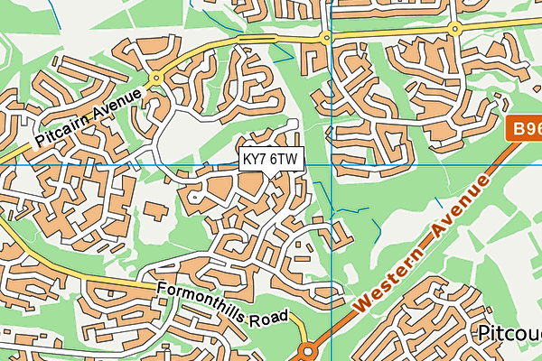 KY7 6TW map - OS VectorMap District (Ordnance Survey)