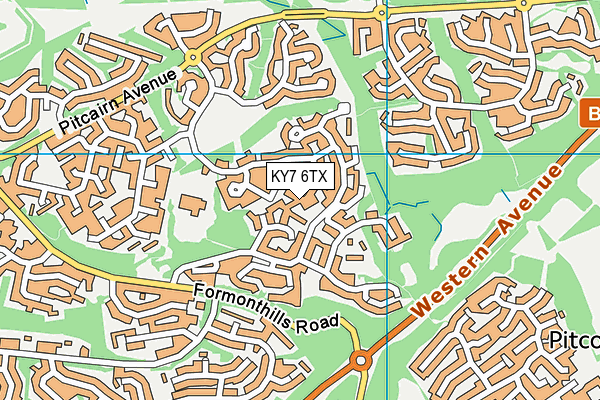 KY7 6TX map - OS VectorMap District (Ordnance Survey)