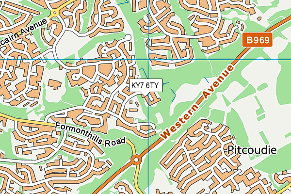 KY7 6TY map - OS VectorMap District (Ordnance Survey)