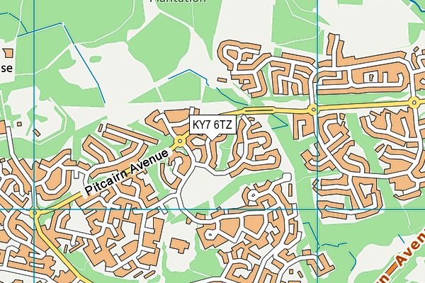KY7 6TZ map - OS VectorMap District (Ordnance Survey)