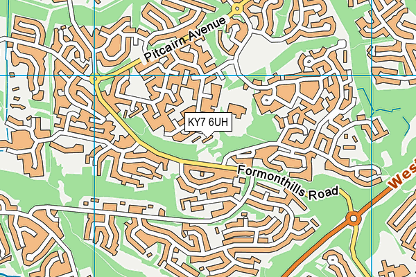 KY7 6UH map - OS VectorMap District (Ordnance Survey)