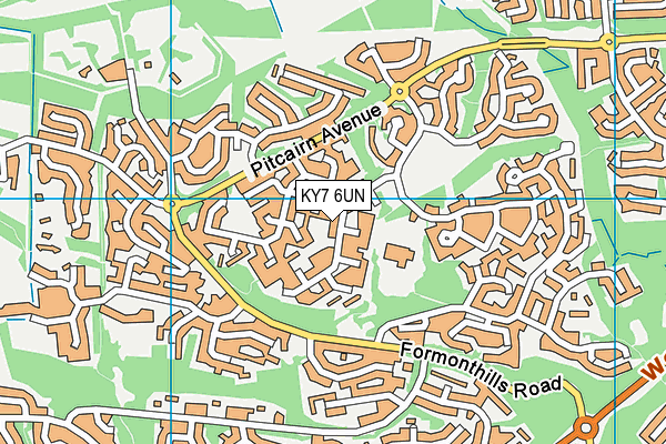 KY7 6UN map - OS VectorMap District (Ordnance Survey)