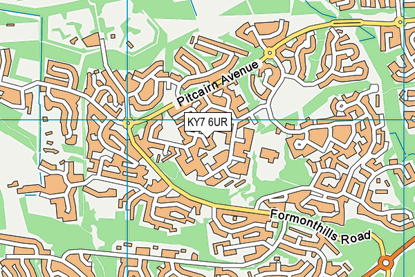 KY7 6UR map - OS VectorMap District (Ordnance Survey)