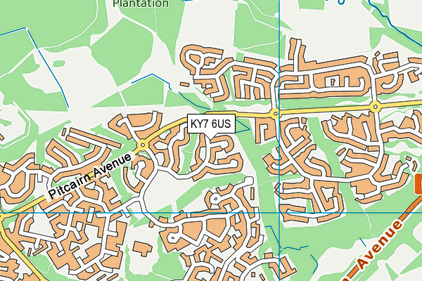 KY7 6US map - OS VectorMap District (Ordnance Survey)