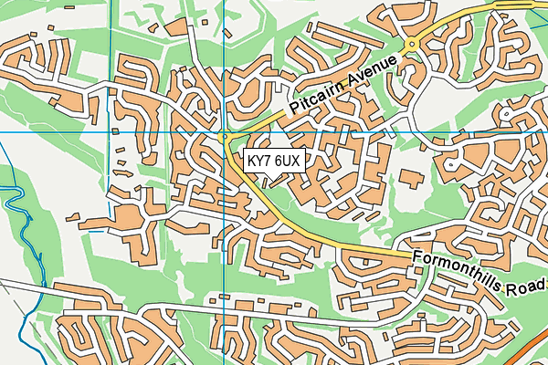 KY7 6UX map - OS VectorMap District (Ordnance Survey)